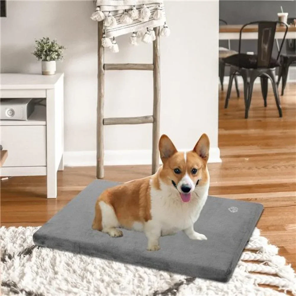 Stylish Dog Bed Mat Dog Crate Pad Mattress Reversible (Cool & Warm), Water Proof
